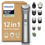 PHILIPS Multigroom Series 5000 All-in-One 12-teiliger Barttrimmer und Haarschneider für Gesicht, Kopf und Körper, selbstschärfende Metallklingen, 20 Längeneinstellungen (0,5-20 mm), Modell MG5952/30