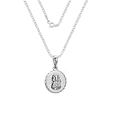 Ulex Premium 925 Sterling Silber polierte Halskette 60 cm mit Medaillon der Schwarzen Madonna von Tschenstochau hochwertige Panzerkette edler Schmuck Damen