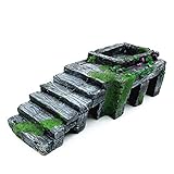 Reptilien-Zuchtbox, Unterschlupf, Lebensraum, Dekoration, Terrarium, Versteck für Schildkröten, Sonnenrampe, Wassernapf, Fütterung, Befeuchten, Höhlen