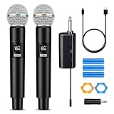 Kabelloses Mikrofon, Professionelles Wiederaufladbares Funkmikrofon, kabelloses Mikrofonsystem für Karaoke und Partys, für DJ Gesang Rede Kirche, Party, Hochzeit