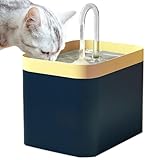 Katzen Wasserbrunnen zum Trinken, Ultra Leise Brunnen Katzennapf, Automatischer Haustier Zirkulierender Trinkbrunnen, Wiederaufladbarer sicherer Wasserbrunnen, 1,5L