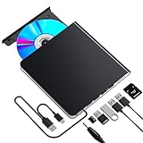Externes Blu-ray Laufwerk Blu-ray Laufwerk DVD/BD Player Lesen/Schreiben Tragbares Blu-ray Laufwerk USB 3.0 und Typ-C DVD Recorder Ultra High Definition Blu-ray Recorder für Windows 7/8/10/11,MacOS
