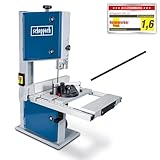 Scheppach Bandsäge HBS261 inkl. 2. Sägeband | 2 Schnittgeschwindigkeiten 660m/min oder 960m/min | Tischverstellung 0-45° | inkl. Querschneidlehre