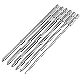 Fixinus 6 Stücke Magnetischer lange Kreuzschlitz Schraubendreher Bits, 1/4 zoll S2 Stahl Philips Schraubendreher Bits Set Werkzeug für manuelle elektrische Schraubendreher PH1 PH2-150mm