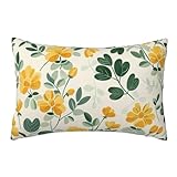 Kissenbezug 30x50 , Gelb Kissen 2er Set Weich Kissenbezüge, Sofakissen Kissenhülle Mit Verstecktem Reißverschluss Zierkissenbezüge, Cushion Cover Grün Kissenbezug für Couch Aesthetic Kissen Deko Pr-34