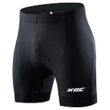 XGC Herren Radunterhose Radsportshorts Fahrradhosen mit elastische atmungsaktive 4D Gel Sitzpolster mit Einer hohen Dichte (Black_6020, M)