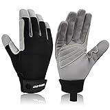 Intra-FIT Kletterhandschuhe Fingerhandschuhe Kunstleder Arbeitshandschuhe Abriebschutz Kletter-Sporthandschuhe Seilhandschuhe für Abseilen, Bergsteigen, Abenteuer, Outdoor-Sport,Rettung