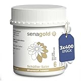 Senagold Schüssler Salze Nr. 6 - Kalium sulfuricum D6 – 3x400 Tabletten (1200 St.) - Das Salz der Entschlackung - gluten- & alkoholfrei - hergestellt nach Homöopathischem Arzneibuch in Deutschland