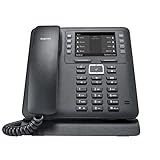 Gigaset Maxwell 2 - IP Telefon, mit bis zu 4 VoIP-Konten - 3,5“-Monochrom-Display - Volltastatur - 8 Funktionstasten für schnelle Bedienung, schwarz