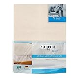 SETEX Molton Matratzenschutz, 180 x 200 cm, Eckgummis, Matratzenschoner aus 100 % Baumwolle, Basic, Naturfarben, Natur