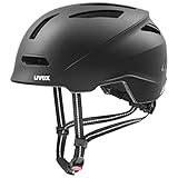 uvex urban planet - nachhaltiger Fahrradhelm für Damen und Herren - individuelle Größenanpassung - aus Recyclingmaterial - black matt - 54-58 cm