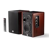 PreSonus Eris Accent Regallautsprecher, Paar – Aktive Multimedia-Regallautsprecher, Desktop-Computer, klarer Klang (Holz)