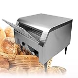 Kommerzieller Edelstahl-Fördertoaster - 7-Gang-Temperaturregelung Professioneller flacher Toaster-Ofen für Gastronomie