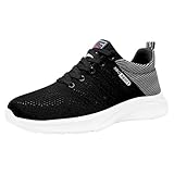 Atmungsaktive Walkingschuhe Joggingschuhe Herren Leicht Outdoor Sneakers Sport Weich Bequeme Laufschuhe Mode Schuhe Breite Füße Herren Männer Gym Tennisschuhe