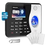 HapAttend zeiterfassung für kleinbetriebe, Fingerabdruck stempeluhr arbeitszeiterfassung stempeluhr, Deutsche Ausgabe stechuhr zeiterfassung Mitarbeiter mit 5 RFID (0 monatliche Gebühren H3)