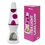 FISURA – Lavalampe mit Kerze. Lavalampe ohne Strom. Rosa-weiße Lavalampe. Umweltfreundliche Lampe. Originelles Geschenk. 29 cm x 8,5 cm (Kerze nicht enthalten)