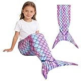 Beewiner Meerjungfrauenschwanz Decke, Meerjungfrau Decke Flosse, Anti-Kick-Steppdecke, Meerjungfrau Geschenke Kuscheldecke Als Geschenk Geeignet (Lila)