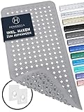 Homerella Badewannenmatte rutschfest Hautsensitiv 88x39cm, INKL. AUFHÄNGUNG | Antirutschmatte Badewanne BPA frei | Duschmatte schimmelresistent & maschinenwaschbar | Badematte rutschfest