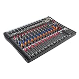 Bluetooth Audio Mixer DJ Sound Controller für Computer Recording 12-Kanal Studio mit XLR Mikrofon Sockel Schwarz 51.5 * 34 * 3.7CM