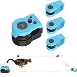 AOKUY Katzenspielzeug für Indoor-Katzen, Laufband, automatisch/ferngesteuertes Katzenspielzeug, einstellbare Geschwindigkeit, simuliertes Katzenjagdspielzeug