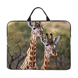 Laptoptasche mit zwei Giraffen, 35,6 cm (14 Zoll), stoßfest, Computer-Tragetasche, Schutzhülle für Notebooks