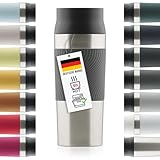 Blumtal Thermobecher 500 ml - Kaffeebecher to go aus Edelstahl - auslaufsicherer Isolierbecher kalt/heiß - Mug mit 360° Trinköffnung - Thermosbecher mit Quick-Press-Verschluss - Coffee Mug - Anthrazit