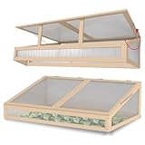 Schroth Home Frühbeet, Frühbeetaufsatz, Frühbeetkasten, Anzuchtkasten für Hochbeet, Blumenkasten, Anzucht Gewächshaus, Hochbeet Abdeckung, Pflanzkasten Minigewächshaus – 120 x 80 x 40 cm