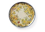 HENDI Pizzateller, Porzellan, Muster: Barockstil, Geschirrspüler und Mikrowellen geeignet, ⌀310mm, gelb/schwarz