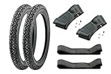 Vee Rubber Reifen Set 2, 6-Teilig, Maße 2,25 x 16 Zoll, 2 1/4 x 16 Zoll, Profil VRM 087 & 38J, Inklusive Schläuche und Felgenbänder, Neuste Technik, Für die Straße und das Terrain