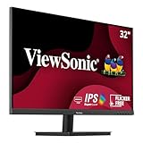 ViewSonic VA3209M 32 Zoll IPS Full HD 1080p-Monitor mit dünnen Einfassungen, 75 Hz, Eye Care, HDMI- und VGA-Eingängen für Zuhause und das Büro