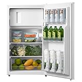 Comfee RCD80WH3(E) Kühlschrank mit Gefrierfach/ 80L Kleiner Kühlschrank/mit 12 L Gefrierfach/ -18 °C bis -8 °C/ 4-Sterne-Gefrierschrank-Bewertung/Inverter-Kompressor/Weiß [Energieklasse D]