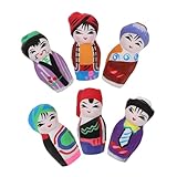 IMIKEYA 6 Stück Wohnkulturstatuen handwerkskunst kulturerbe Chinesische Opernfigur Kulturelle Figur Kulturelles Erbe Minifiguren Spielzeugmenschen Kleine Statue - Mini-Puppen Schlamm