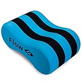 Flow Swim Gear Trainings-Zugboje – Pull Float für Pool Schoß Schwimmen in Erwachsene und Junior Größen (blau/schwarz, Junior)