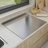 Schneidebrett aus Edelstahl, antihaftbeschichtetes Schneidebrett, Kratzfest und rostbeständig, zum Schneiden von Fleisch, Obst und Gemüse, langlebiges, rutschfestes Backbrett, 0,6 Zoll, 40 x