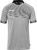 Kempa Herren Wave 26 Shirt Jungen Sportshirt Kurzarm Funktionsshirt Handball Gym Fitness Trikot, Dark Grau Melange/Anthra, L EU