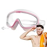 Schwimmbrille – Wasserdichter Komfort | Erwachsene Schwimmbrille Galvanisierte Spiegelgläser | Weitsicht Anti-Beschlag UV-Schutz Männer Frauen Pool Training Fitness