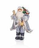 Weltbild Deko-Weihnachtsmann Lennart mit LED-Laterne 45 cm hoch - Figur - Christmas Decorations innen oder Weihnachtsdeko draußen | Santa Claus