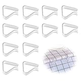 Homiladi Tischdeckenklammern für den Außenbereich, transparent, Kunststoff, abnehmbar, transparent, Tischdeckenklammern für Zuhause, Garten, Hochzeit, Party, Innen- und Außenbereich, 12 Stück