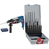Bosch Professional Bohrhammer GBH 2-28 F (inkl. Zusatzhandgriff) + 7x PRO SDS plus-5X Hammerbohrer-Set (für Beton, Kalk- und Sandsteine, Ø 5-12 mm)