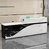 XINGYUDS Moderner Verkaufstresen, Verkaufstheke Vorderer Tresen mit abschließbaren Schubladen Rezeptionstheken, hölzerner Computertisch, Empfangstheke, Kassierer/Schönheitssalon/Lobby