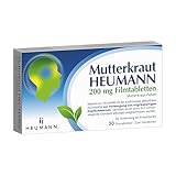Mutterkraut HEUMANN 200 mg Filmtabletten - Pflanzliches Arzneimittel, zur Vorbeugung von migräneartigen Kopfschmerzen, kann die Intensität von Migräneanfällen verringern, Mutterkraut-Pulver, 30 St