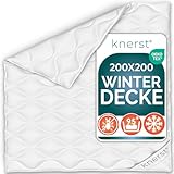 KNERST® Winterbettdecke PolarDream - atmungsaktive und temperaturausgleichende Winterdecke - extra warme Bettdecke 200x200 cm für den Winter - Ökotex Zertifiziert und waschbar