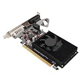 GT 610 1 GB Grafikkarte, 64 Bit DDR3 PCI Express X16 2.0 Gaming Grafikkarte mit HDMI VGA DVI Anschluss und Leisem Lüfter für Desktop Computer