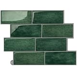 WoStick Klebefliesen Küche 10 Blätter, 3D Selbstklebende Fliesen, Metro Wandfliesen Küchenfliesen Selbstklebend, Fliesenaufkleber für Küche Bad 29x21cm