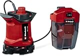 Einhell Akku-Schmutzwasserpumpe GE-DP 18/25 LL Li-Solo Power X-Change (18 V, 7.000 L/h Fördermenge, flachabsaugend, 5 m Förderhöhe, ECO- und BOOST-Modus, ohne Akku)