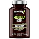 ESSENSEY - Rhodiola rosea I 100 mg Rosenwurzwurzel-Extrakt I 90 Kapseln I (3% Rosavin, 1% Salidrosid) I 90 Tagesdosen I Leicht zu schlucken