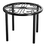 Chinpakden Pflanzenständer Pflanzenhalter - 7,9 x 7,9 x 5,9 Zoll Blumenständer für Garten Innenhof, robustes Pflanzenregal für mehrere Pflanzen drinnen oder draußen, Schwarz