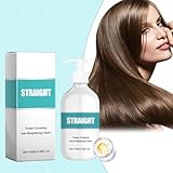 Hair Straightening Cream, Seidige & Glänzende Haarglättungscreme, Protein Korrigierende Haarglättungscreme Glättungscreme Tiefenwirksame Haarkur, für Lockiges Haar und Trockenes Haar (1 PCS)