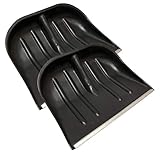 2x Schneeschieber Schneeschaufel Schwarz 45cmx35cm mit Schiebekante aus Aluprofil