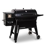 PIT BOSS Navigator 1150 Pelletgrill, schwarz, Stahl, 162 x 94 x 119 cm, mit digitalem Display